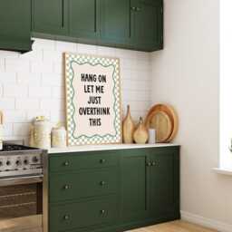 Hang On Let Me Overthink This Print. Retro Wall Art. Funny Home Quote Poster. Trendy Artwork. Quirky Modern Decor, Cheeky House Poster - thumbnail 3