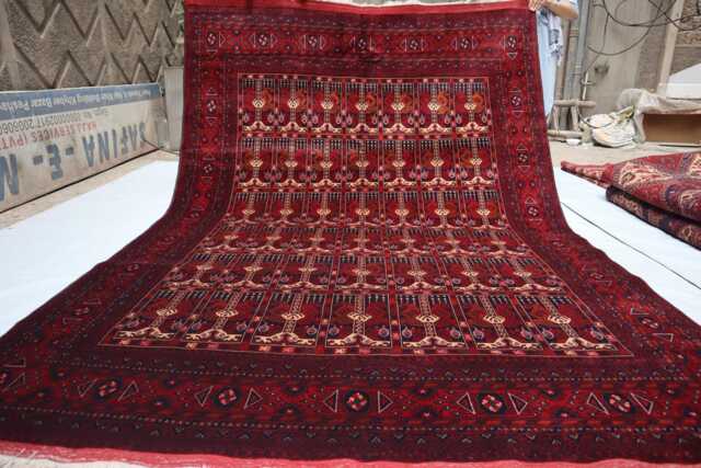 7x10 Ft Afghan Brand New Handmade Rug, Collector Piece Biljeck High Pile Soft Wool Traditional Dining Table Livingroom Carpet - image 1