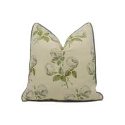 Colefax & Fowler - Bowood Grey/Green Linen Union Classic Floral Designer Cushion Cover Handmade Throw Pillow Luxury Home D??cor - thumbnail 1