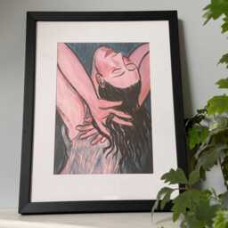 Eileen Cooper - Celia Glyndebourne Cover Print 2018 Mounted Framed Black Rare - thumbnail 3