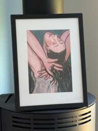 Eileen Cooper - Celia Glyndebourne Cover Print 2018 Mounted Framed Black Rare - thumbnail 1