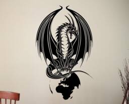 Dragon Wall Decal Vinyl Sticker Home Art Living Room Bedroom Decor Mural Removable Poster Stencil Print Gift 2Drzz