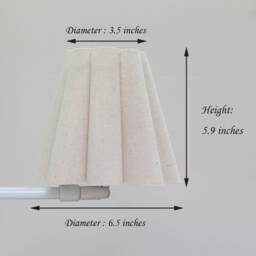 Handmade Scalloped Burlap Lampshade Mini Pleated Light Shade For Home Decor-5# - thumbnail 2