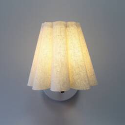 Handmade Scalloped Burlap Lampshade Mini Pleated Light Shade For Home Decor-5# - thumbnail 1