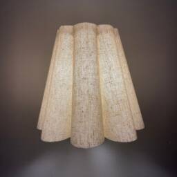 Handmade Scalloped Burlap Lampshade Mini Pleated Light Shade For Home Decor-5# - thumbnail 4