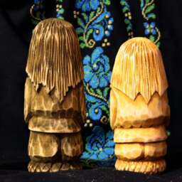 Domovoy. Slavic Hand Carved Wooden Household. Good Spirit Figure With A Wheat - thumbnail 4