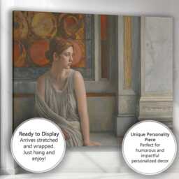 Elegant Classical Woman Portrait Renaissance Inspired Interior Artwork Canvas Wall Art Print Decor Picture Ready To Hang - thumbnail 3
