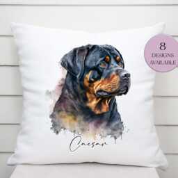 Personalised Rottweiler Cushion - Custom Dog Throw Pillow Home Decor Lover - thumbnail 2