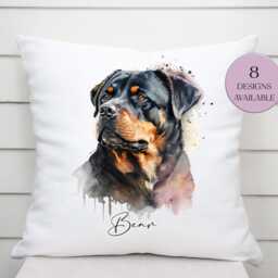Personalised Rottweiler Cushion - Custom Dog Throw Pillow Home Decor Lover - thumbnail 3