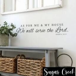 As For Me & My House We Will Serve The Lord - Joshua 24 15 - #2-Vinyl Wall Decal-Bible Verse Vinyl Decal Lettering Decor - thumbnail 2