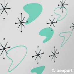 Boomerang Vinyl Wall Decal Set Mid Century Modern Inspired Design - thumbnail 2