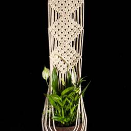 Macrame Plant Hanger/Hanging Planter Wall Holder Pot Cotton Bohemian Decor Boho Eco Home - thumbnail 3