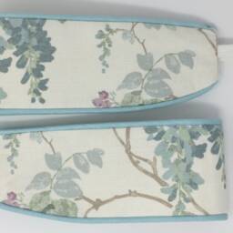 Handmade Laura Ashley Wisteria Curtain Tie Backs, Duck Egg Blue Pair - thumbnail 3
