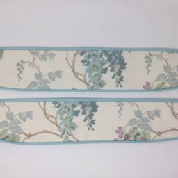 Handmade Laura Ashley Wisteria Curtain Tie Backs, Duck Egg Blue Pair - thumbnail 2