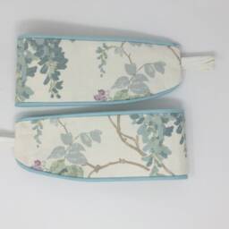 Handmade Laura Ashley Wisteria Curtain Tie Backs, Duck Egg Blue Pair - thumbnail 4