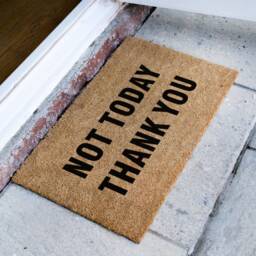 Not Today Thank You - Welcome Custom Coir Doormat Sassy Mat Home Decor New Gift - thumbnail 2