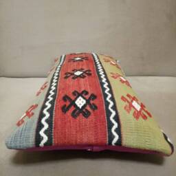 striped Lumbar Pillow 12x24 Inches Turkish Anatolian Kilim Sofa Cover Home Decor Pillow Decorative - thumbnail 3