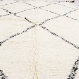 Authentic Moroccan Rug White - Handwoven Modern Living Room White Beni Ourain - thumbnail 3