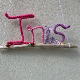 Personalised Word Name Crochet Wall Hanging - thumbnail 2