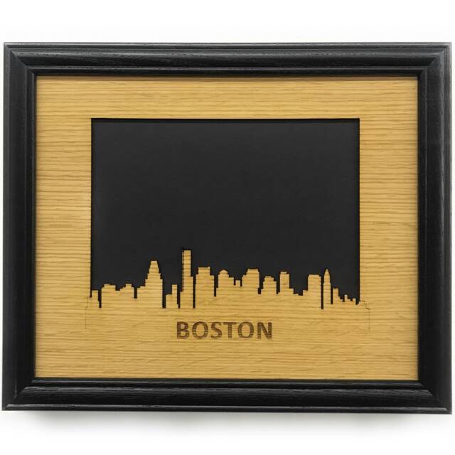 Boston Skyline Picture Frame - 8x10 Holds 5x7 Photo - image 1