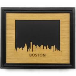Boston Skyline Picture Frame - 8x10 Holds 5x7 Photo - thumbnail 1