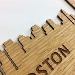 Boston Skyline Picture Frame - 8x10 Holds 5x7 Photo - thumbnail 2