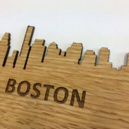 Boston Skyline Picture Frame - 8x10 Holds 5x7 Photo - thumbnail 3