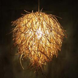 Golden Rope Pendant Lamp Artisan Ceiling Lighting Fixture - thumbnail 2