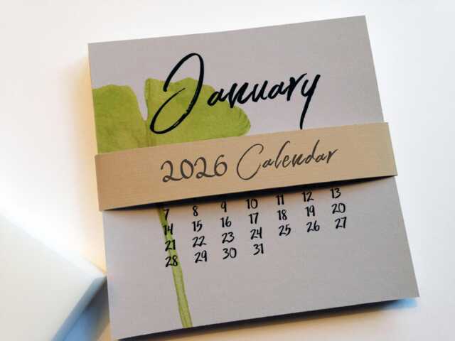 2026 Calendar Refill, Floral Desk Calendar, Botanical Accessories, Gift For Her, Stocking Gift, Secret Santa - image 1