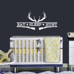 Eat Sleep Hunt Vinyl Wall Decal Country Nursery Decor - thumbnail 2