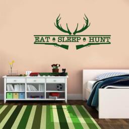 Eat Sleep Hunt Vinyl Wall Decal Country Nursery Decor - thumbnail 3