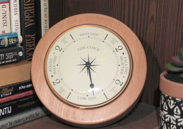 Tide Clock For Surfers, Boaters & Fishermen - Unique Fathers Day Gift, Boating Present, Wall Hung Ships Clock, Mancave Decor - image 1