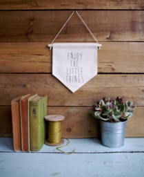 Canvas Wall Banner/Home Decor/Enjoy The Little Things/Wall Art/Quote Art - thumbnail 1