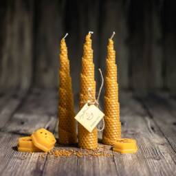 Beeswax Candles Gift Set, Pure Natural Candles Gift Box, Hand Rolled Eco Friendly Christmas Candles, Birthday Gift, New Home Gifts - thumbnail 2
