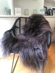 Charcoal Grey Luxury Icelandic Sheepskin Genuine Sheepskin, Hygge , Fur, Chair Throw Bed Ties Available, Interior, Home Decor - thumbnail 1