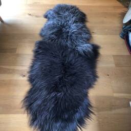 Charcoal Grey Luxury Icelandic Sheepskin Genuine Sheepskin, Hygge , Fur, Chair Throw Bed Ties Available, Interior, Home Decor - thumbnail 3
