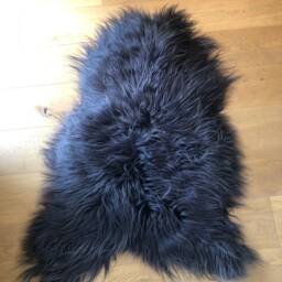 Charcoal Grey Luxury Icelandic Sheepskin Genuine Sheepskin, Hygge , Fur, Chair Throw Bed Ties Available, Interior, Home Decor - thumbnail 2