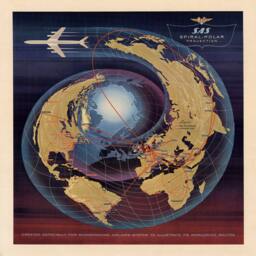 Vintage Sas Airline Routes Print Scandinavian Travel Poster - thumbnail 2