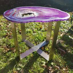 Aurora Geode Resin Table - thumbnail 4