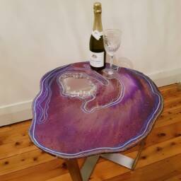 Aurora Geode Resin Table - thumbnail 3