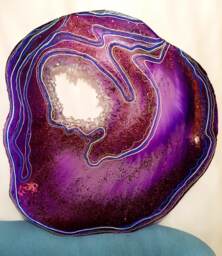 Aurora Geode Resin Table - thumbnail 1