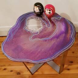 Aurora Geode Resin Table - thumbnail 2