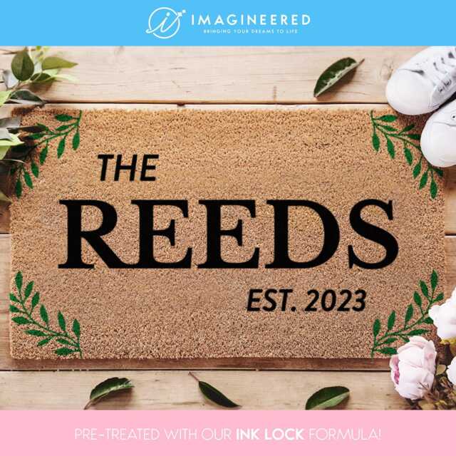 Family Name Rug For A Unique Touch To Your Entrance - Personalized Door Mat Custom Monogram Housewarming Gift New Couple - image 1