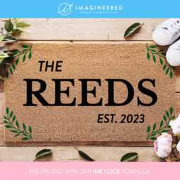 Family Name Rug For A Unique Touch To Your Entrance - Personalized Door Mat Custom Monogram Housewarming Gift New Couple - thumbnail 1
