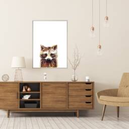 Racoon, 29, 7x42 cm, Print, Baby Gift, Best Friend Birthday Waschb??r, Wall Art, Watercolour, Home Decor, Urbanjunglestories - thumbnail 2