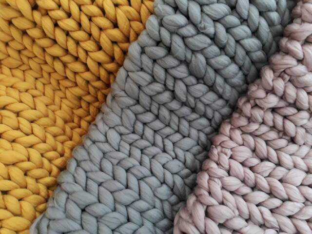 Handmade Chunky Knit Vegan Blanket Giant Acrylic Throw - image 1