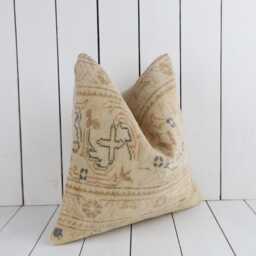 Vintage Turkish Kilim Pillow Cover, Bohemian Cushion - 16x16 - thumbnail 3
