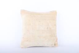 Vintage Turkish Kilim Pillow Cover 16'' Handwoven Wool Throw - thumbnail 1