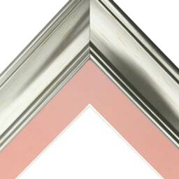 Scandi Vintage Silver Picture Frame With Pink Mount - thumbnail 2