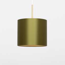 Avocado Satin Silk Gold Lining Lampshade - thumbnail 2